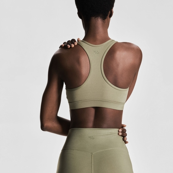 HnM Olive Green Women's High-Waisted Sport Set Sz L - Picture 2 of 6